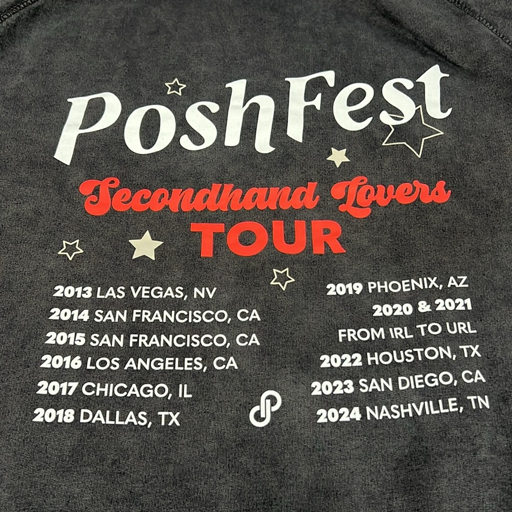 PoshFest 2024 Exclusive Secondhand Lovers Tour Hoodie NEW - Picture 6 of 7